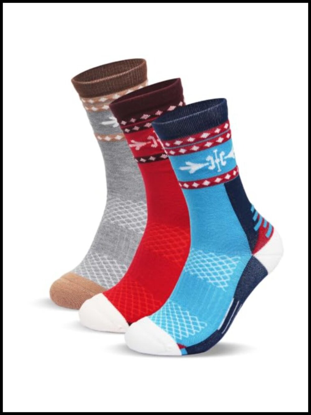 Merino Wool Hiking Socks Cushioned Breathable Crew Socks